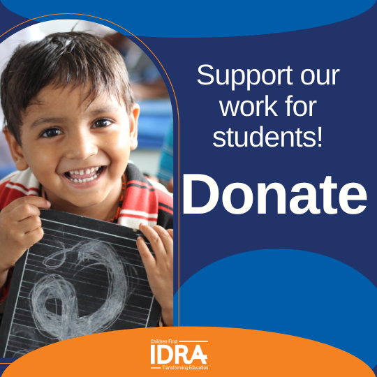 image of boy with donation text